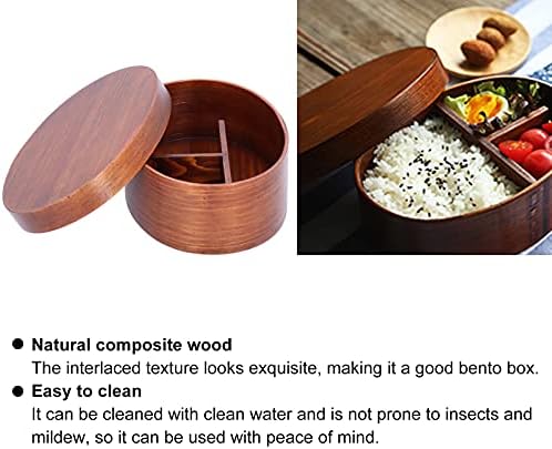 Pilipane ovalni oblik Bento kutija, drvena kutija za ručak suši, spremnik hrane, drveni spremnik za ručak s odjeljcima, japanski ručak
