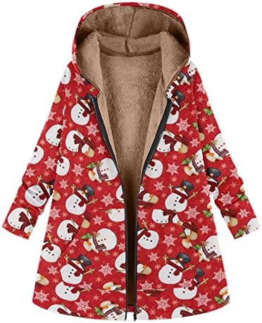 Ležerni kaputi za žene zimske rune debeli kaputi Topli kapuljača Ouma odjeća božićne gumbe nadmašuju vrhove s džepom