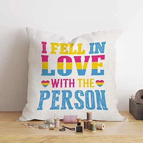 Zaljubio sam se u osobu bacanje jastuka za jastuk romantični jastuk futrola gay ponos lgbt dugin jednakost lezbijski jastuk pokrivač