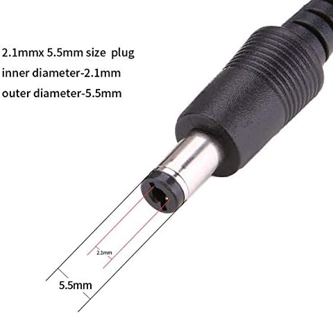 Kabel za ekstenziju napajanja, 8 pakiranja DC 12V 10ft 2,1 mm x 5,5 mm adapter za napajanje kabela za napajanje za napajanje za CCTV