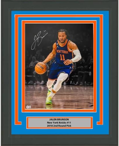 Uokvireni autogramirani/potpisani Jalen Brunson New York Knicks 16x20 košarkaška fotografija Beckett Bas CoA