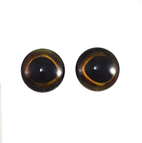 14 mm par tamnih staklenih riba očiju za skulpture taksidermyja ili nakit za izradu privjenata zanate umjetničke lutke žice za omatanje