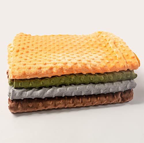 Leopard tiskana deka za bebu koja prima, 27,5 x 39,3 Plišani pokrivač s dvostrukim slojem isprekidanim, ugodna minky fleece pokrivač