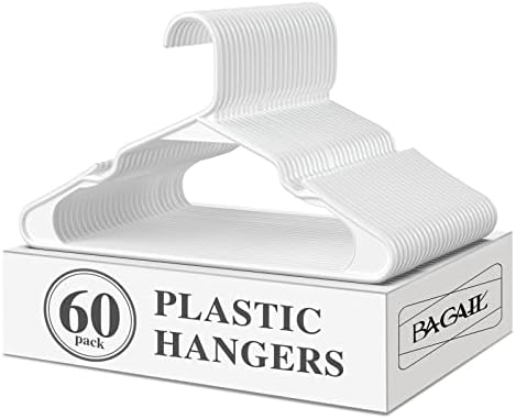 Bagail bjelokosti baršunasti vješalica za odjeću 50 pakiranja + plastične vješalice za odjeću