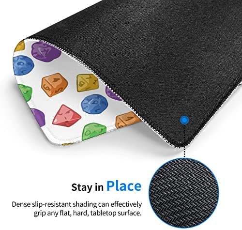 Veliki jastuk miša Rainbow-Jelly-Dice-riječi za igranje računala za igranje miša koji ne klizi gumena baza miša jastučići 7,9 x 9,5