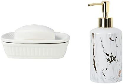 Dizalica sapuna i sapuna, keramički losion Dopadnik 12,5 oz Mramorni sapun Dissenzer kupaonicu, keramički dvostruki sloj sapuna za