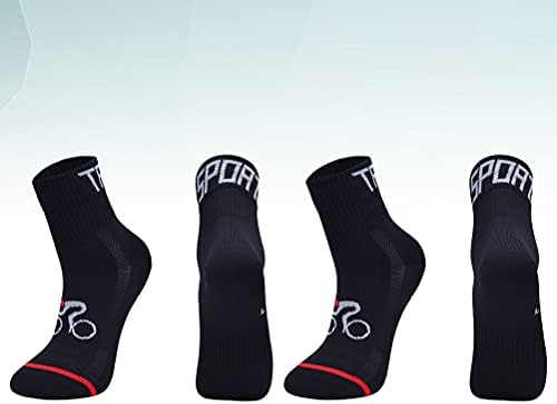 2 par unisex sportova srednjih čarapa protiv klizanja atletske mrežice za prozračne biciklističke čarape zgušnjavaju najlonske čarape