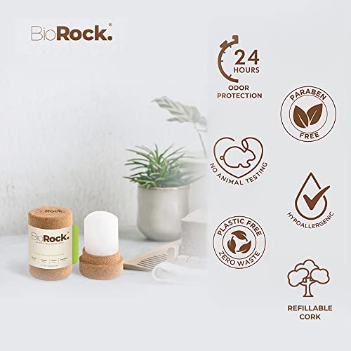 Biorock. Kristalni prirodni dezodoranski kamen - Neceznati plastični i aluminijski bez soli dezodorans za žene i muškarci ekološki