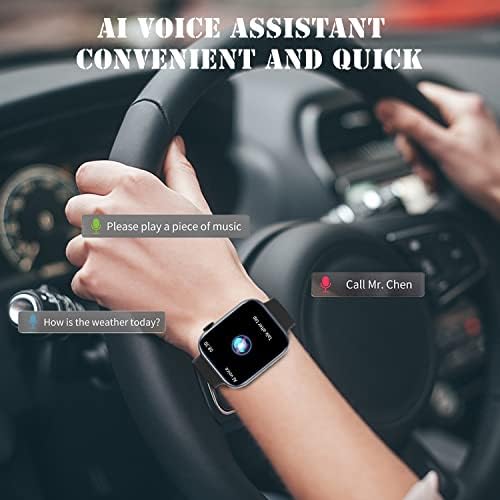 Chokovie Smart Watch za muškarce, 1,8 Poziv za zaslon s cijelim dodir/prijemnik Dial Fitness Watch, otkucaji srca, kisik u krvi, monitor