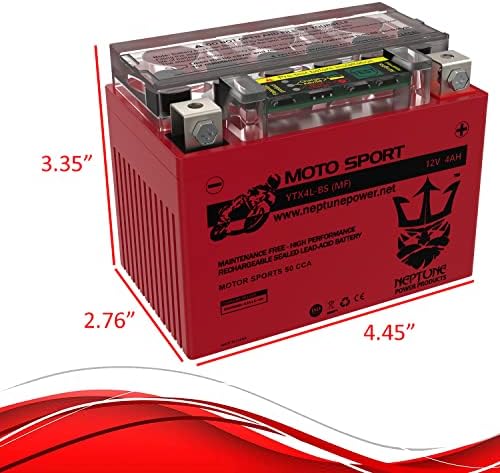 Neptun Brand YTX4L-BS Zamjena gel baterija za E-Ton 90CC RXL 93-03