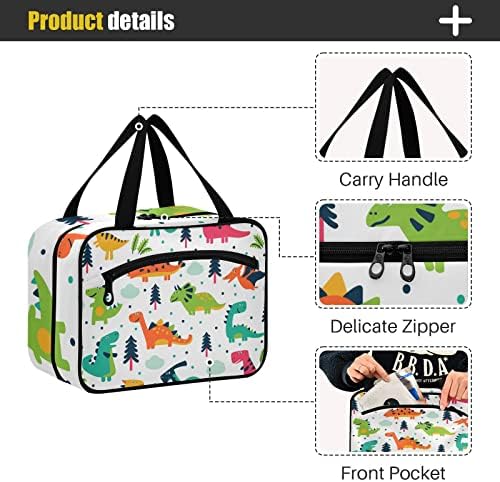 Slatka toaletna torba za dinosaur za žene za žene organizator torbe za šminku s visećim kukom kozmetičke torbe viseće toaletne torbe