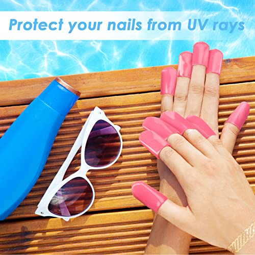 50 kom 0,94 inča 1,57 inča vrhovi prstiju za sunčanje UV zaštita za nokte lak za nokte PVC navlake za nokte kape za uklanjanje gela