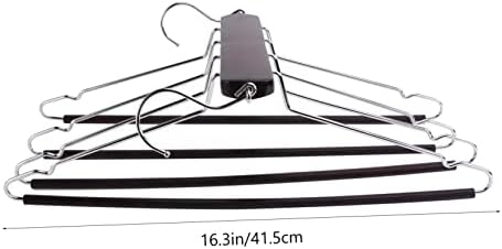 CABILOCK 1PC 4-sloj vješalica od čvrstog drveta drvena odjeća drvena odjeća za sušenje nosača za hlače drvena odjeća vješalica drvene