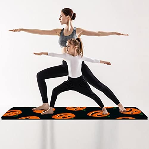 1/4 debela Protuklizna prostirka za vježbanje i fitness s printom bundeve za Noć vještica za jogu, pilates i podnu kondiciju