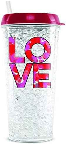 Kristalni zamrzivač | Ljubavni dizajn | Dvostruka zidna izolacija za hladna pića | 16 oz