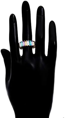 Prstenovi za žene izvrsni Kreativni ručno izrađeni nakit za vjenčanje s geometrijskim duginim kamenom Bumbar Dobar poklon za djevojku,