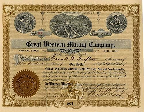 Great Western Mining Co. - Potvrda o razmjeni