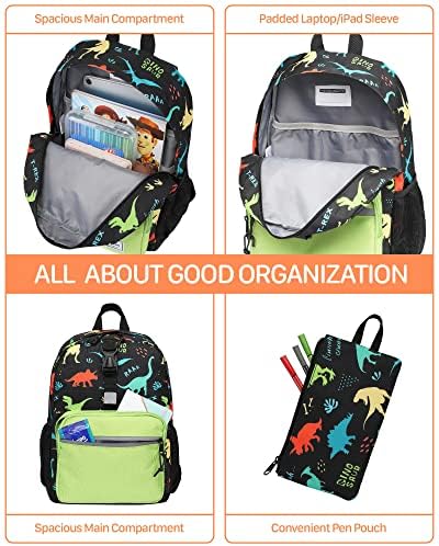 Dječji ruksak za dječake, školski ruksak za malu djecu i izolirana torba za ručak uključena