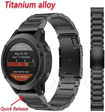 KGFCE 26 22 mm QuickFit Watch Band za Garmin Epix/Fenix ​​7x 7 Solar 6x Pro 5x 5x plus/spuštanje Mk2i titanium metalni čelični traci