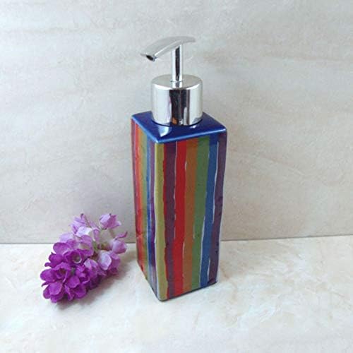 Agal sapun dozator šareni prugasti sapun pumpa keramička pumpa za tuširanje boca za bebe losion za kupaonicu kuhinju 230 ml/7,7oz,