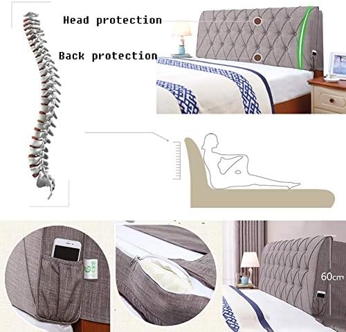 Lixiong krevet za naslonu za dvostruko pozicioniranje Podrška za čitanje jastuka kreveta mekani poklopac uklonjivi lamen koji se može