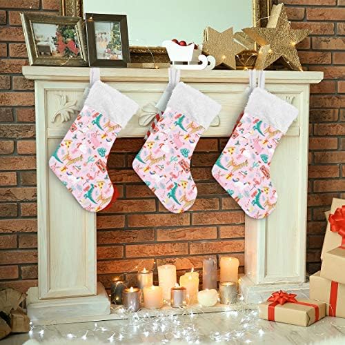 Alaza božićne čarape Slatki smiješni božićni ukrasi klasični personalizirani veliki čarapa ukrasi za obiteljski blagdanski sezonski