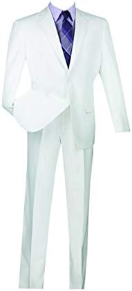 Vinci muški 2 gumb s jednim grudima klasični fit gabardine odijelo 2AA