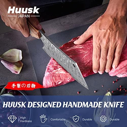 Ručno kovani set noževa za rezanje mesa s kuhinjskim nožem od čelika Damask-10