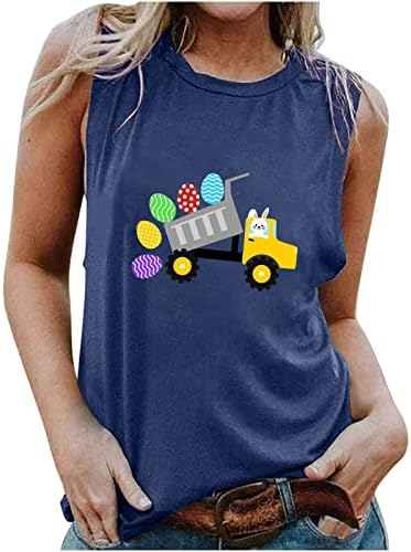 Ženski smiješni grafički tenk vrhovi ljetni odmor bez rukava casual majica za tisak prsluka majice