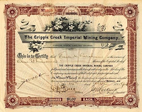 Carska rudarska tvrtka Cripple Creek.