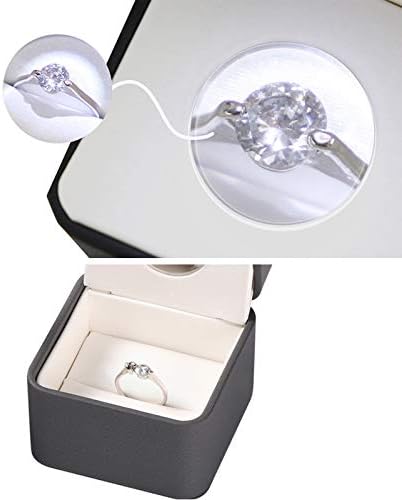 Visokokvalitetna kutija za prstenje s LED povećalom od PU kože Kreativni Prijedlog kutija za prikaz nakita za Valentinovo-za kolekcionara