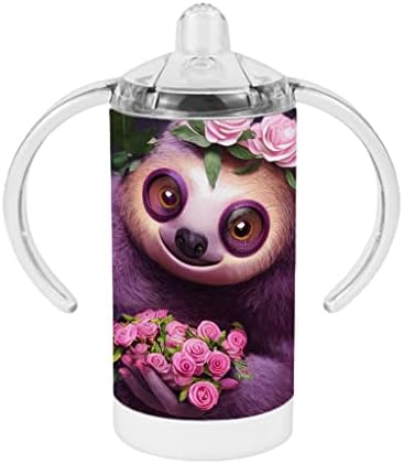 Šalica za piće s ružičastim cvijetom-šalica za piće za životinje-šalica za piće za ljenjivca