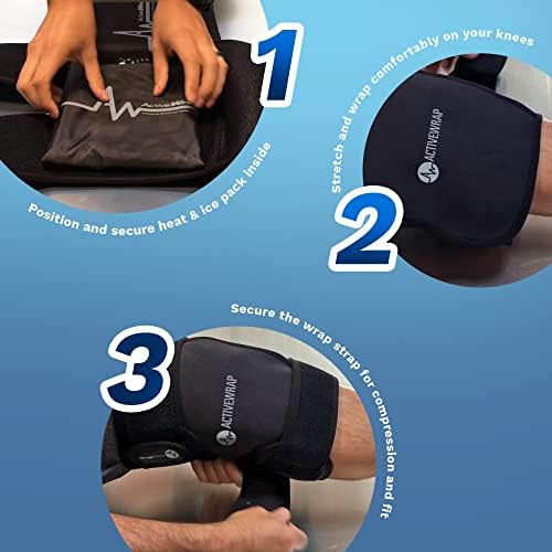 ActiveWrap kuka za pakiranje leda i omot za pakiranje leda za koljeno za bolove u koljenu ACL ozljede s vrućim hladnim pakovima za