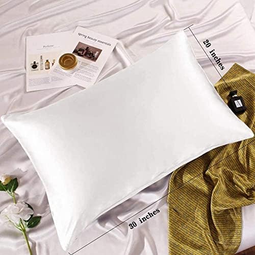 Adubor svilena jastuka 2 pakiranje za kosu i kožu sa skrivenim patentnim zatvaračem, obje strane 23 mamme svileni jastuk, veličine