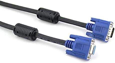 VCOM SVGA HD15 muški do ženskog crnog kabela od 6 metara s plavim konektorom