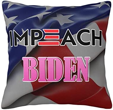 Impeach predsjednik Biden Harris Soft udoban dvostrani plišani jastuk s jakom kućnom praktičnošću 18 x 18 in