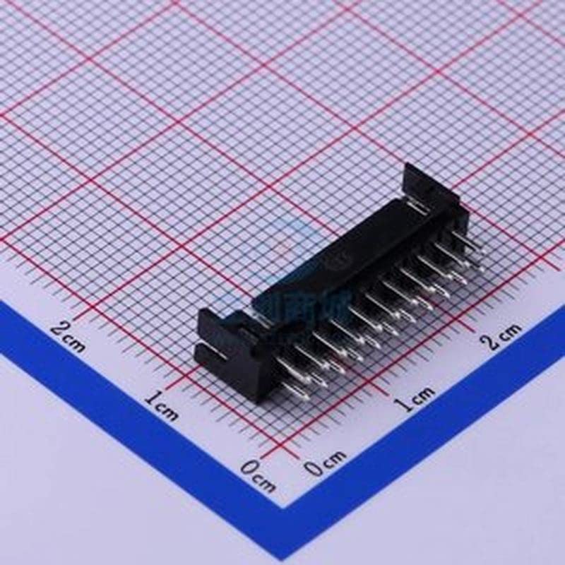 10pcs korak vertikalne utičnice 2,0 mm ravni PIN dvoredni 22-pinski Crni konektor za spajanje žice na ploču, 2mm=2mm-20012-22mm crni