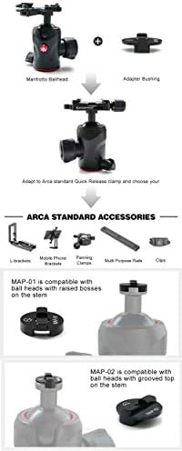 Sunwayfoto DDC-50T 50 mm komplet za pretvorbu stezaljki Pretvorite se u ARCA/RRS QR kompatibilan s Manfrotto Statinom kuglica Sunway