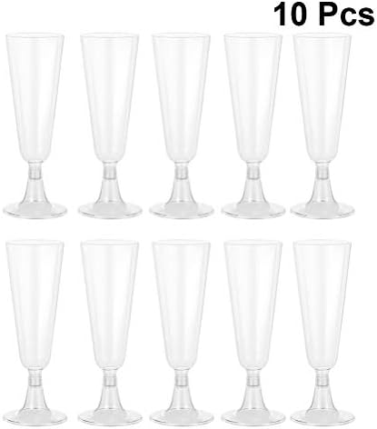 Doitool 10pcs One- Off Crveno vino plastične šalice šampanjskog šalice jedinstvene šalice za piće za kuhanje za zabavu za svadbene