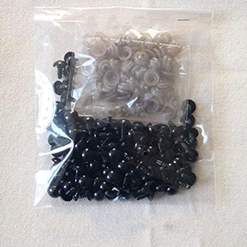 100 pcs crne plastice s podloškama za lutke zanatske lutke koji se bave lutkarskom medvjedom