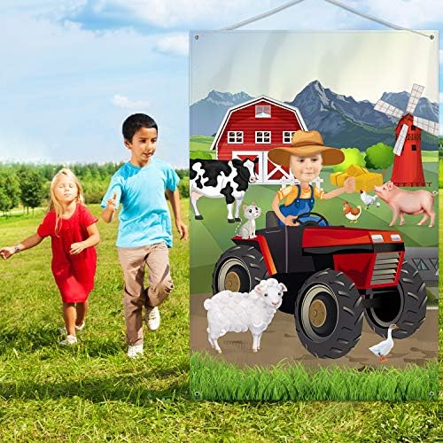 Dekoracija za zabavu na farmi rekviziti za fotografiranje pozadina za fotografije na farmi, veliki transparent na vratima od tkanine