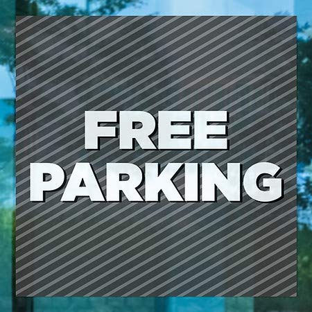 CGSIGNLAB | Besplatno parking -stripes siva prilijepljenje prozora | 12 x12