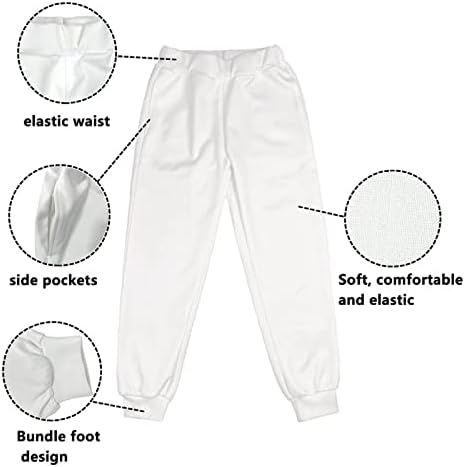 Seanarative Kids Girls Gym Sport Yoga Sweatpants Athletic Lounge hlače s džepom
