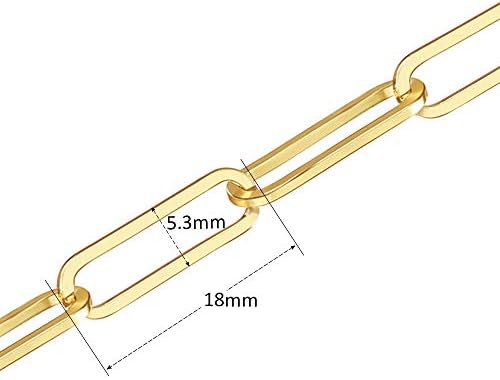 14-karatna prava Zlatna ogrlica od chokera prekrivena kopčom za papir / riblja kost / perle / krupni lanac slojevite ogrlice za žene