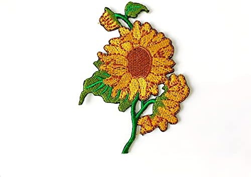 Lijep cvjetovi suncokreta u ljetnim logo2 flasteri Applique vezeni šivanje željeza na flasteru za ruksake traperice jakne majice odjeća