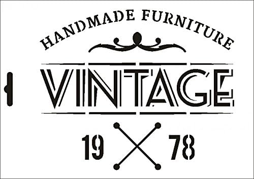 UMR-Design W-616 Vintage label Textil- / wallstencil Veličina A5