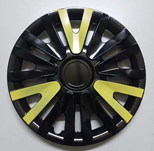 Copri set od 4 kotača od 13 inča crno-žute hubcap Snap-on odgovara alfa romeo