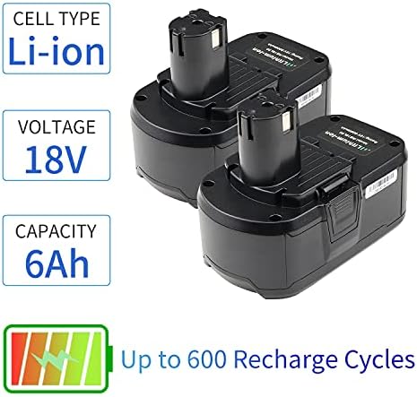 Power 2Packs 18V 5.0AH P108 Zamjenska baterija za Ryobi 18V baterija kompatibilna s Ryobi One+ Plus P102 P103 P104 P104 P105 P107 P271