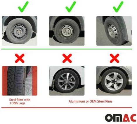 OMAC 15 inčni hubcaps za Kia Forte Black Matt i Violet 4 PCS. Poklopac naplataka na kotači