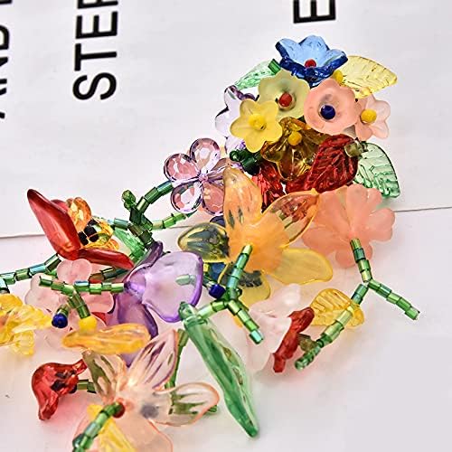 Dugine akrilne naušnice s resicama za žene, šarene naušnice od lišća i cvijeta, dugine naušnice s perlicama za žene djevojke